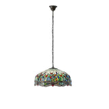 Alderworth Large 3 Light Tiffany Pendant - Blue