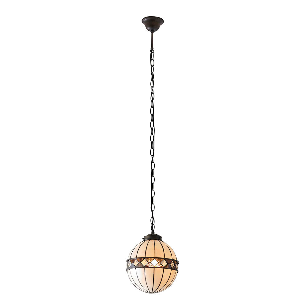 Brindleigh Small Globe Tiffany Pendant - Multicoloured