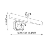 Larchdale 51cm Picture Light - Solid Brass