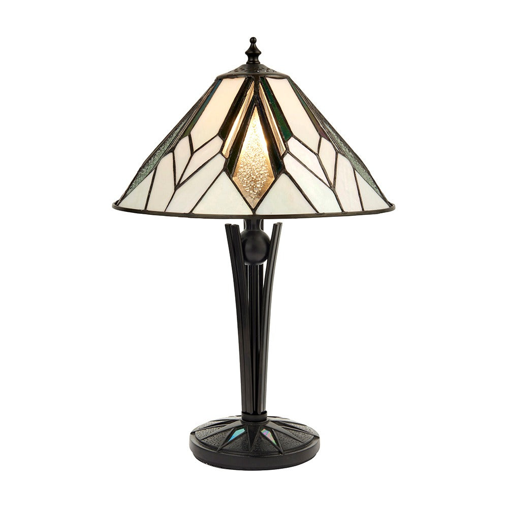 Larkbury Small Tiffany Table Lamp - Black