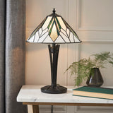 Larkbury Small Tiffany Table Lamp - Black