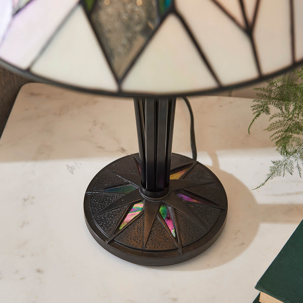 Larkbury Small Tiffany Table Lamp - Black