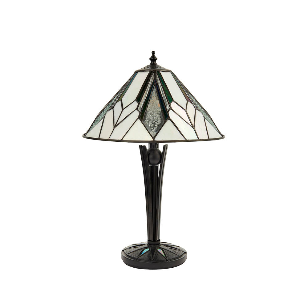 Larkbury Small Tiffany Table Lamp - Black