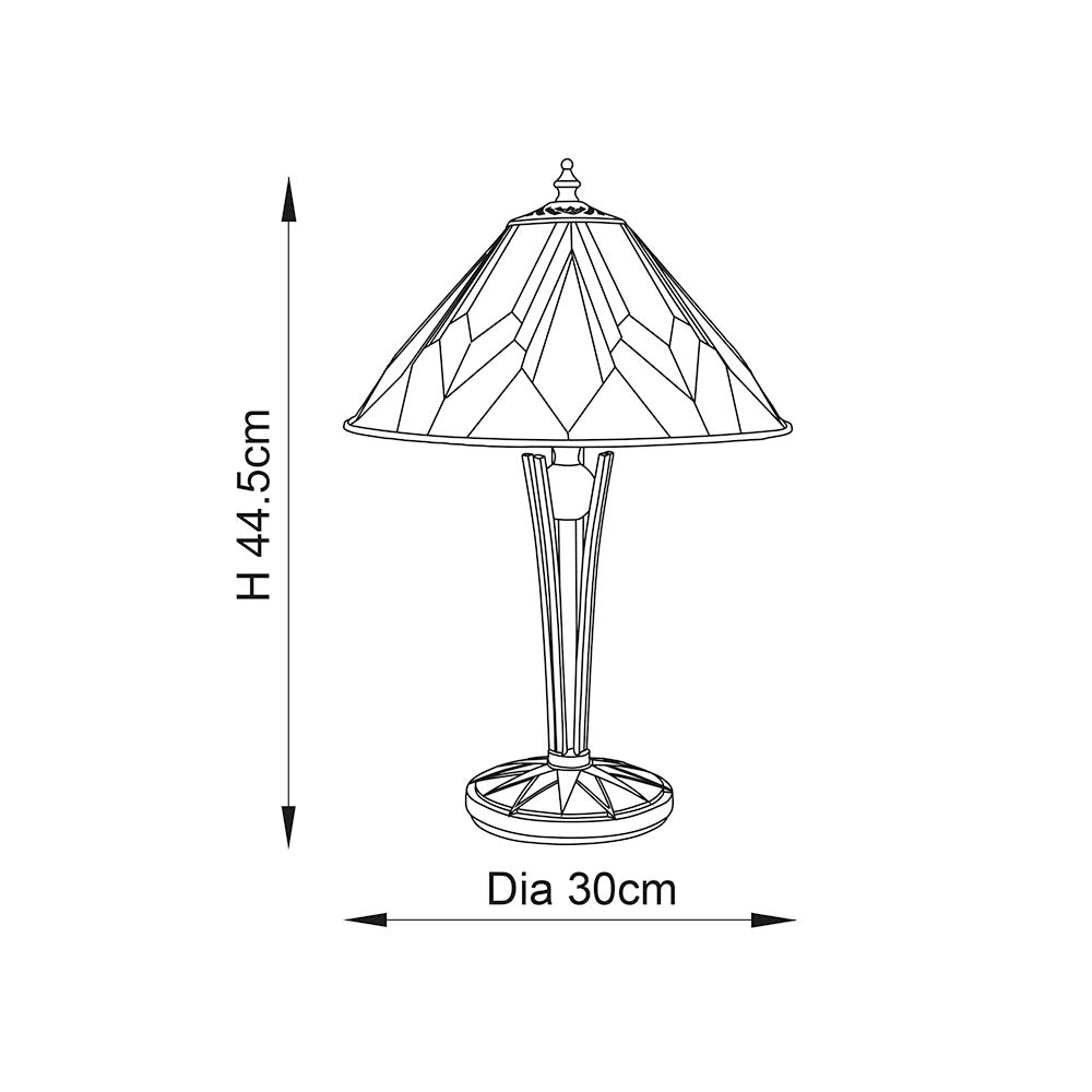 Larkbury Small Tiffany Table Lamp - Black