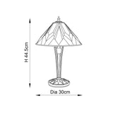 Larkbury Small Tiffany Table Lamp - Black
