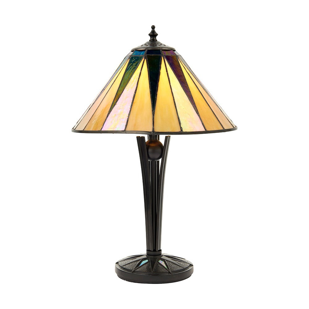 Wistcombe Star Small Tiffany Table Lamp - Multicoloured