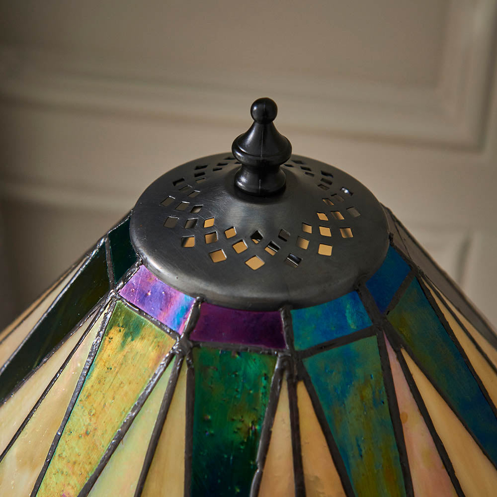 Wistcombe Star Small Tiffany Table Lamp - Multicoloured