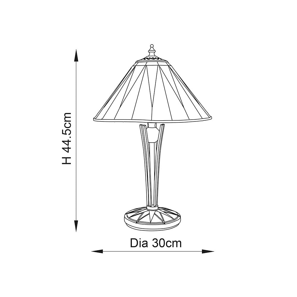 Wistcombe Star Small Tiffany Table Lamp - Multicoloured