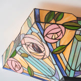 Thornmere Large 2 Light Tiffany Flush Ceiling Light - Multicoloured