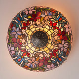 Sedgehurst Medium 2 Light Tiffany Flush Ceiling Light - Multicoloured