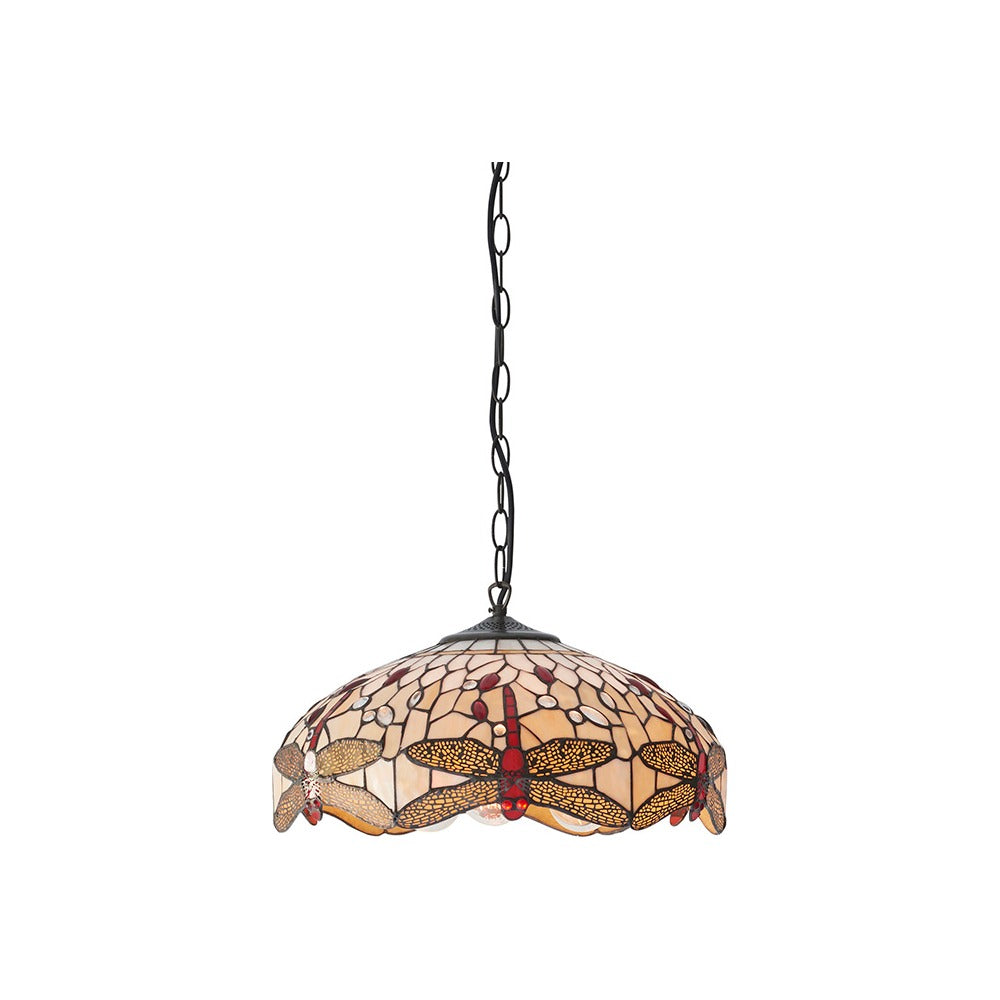 Alderworth Medium 3 Light Tiffany Pendant - Beige