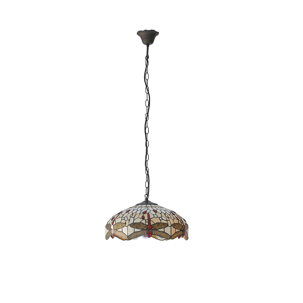 Alderworth Medium 3 Light Tiffany Pendant - Beige