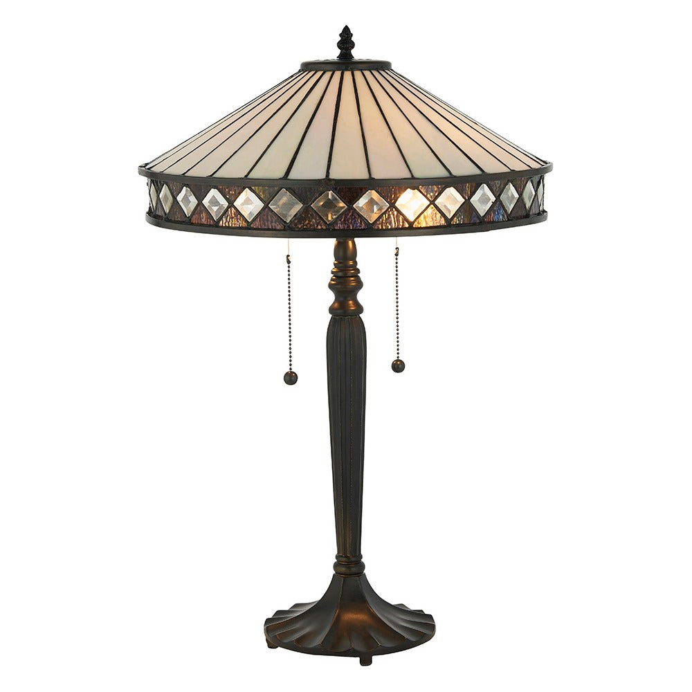 Brindleigh Medium Tiffany Table Lamp - Multicoloured