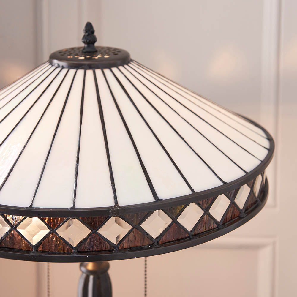 Brindleigh Medium Tiffany Table Lamp - Multicoloured