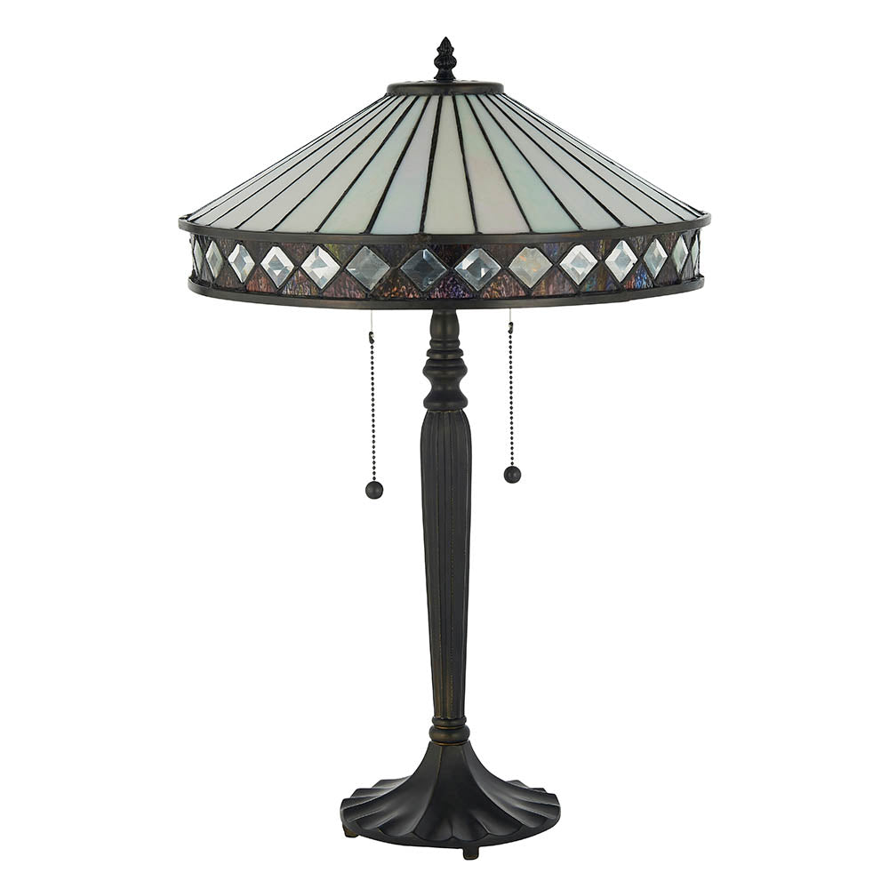 Brindleigh Medium Tiffany Table Lamp - Multicoloured