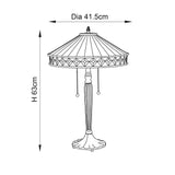Brindleigh Medium Tiffany Table Lamp - Multicoloured