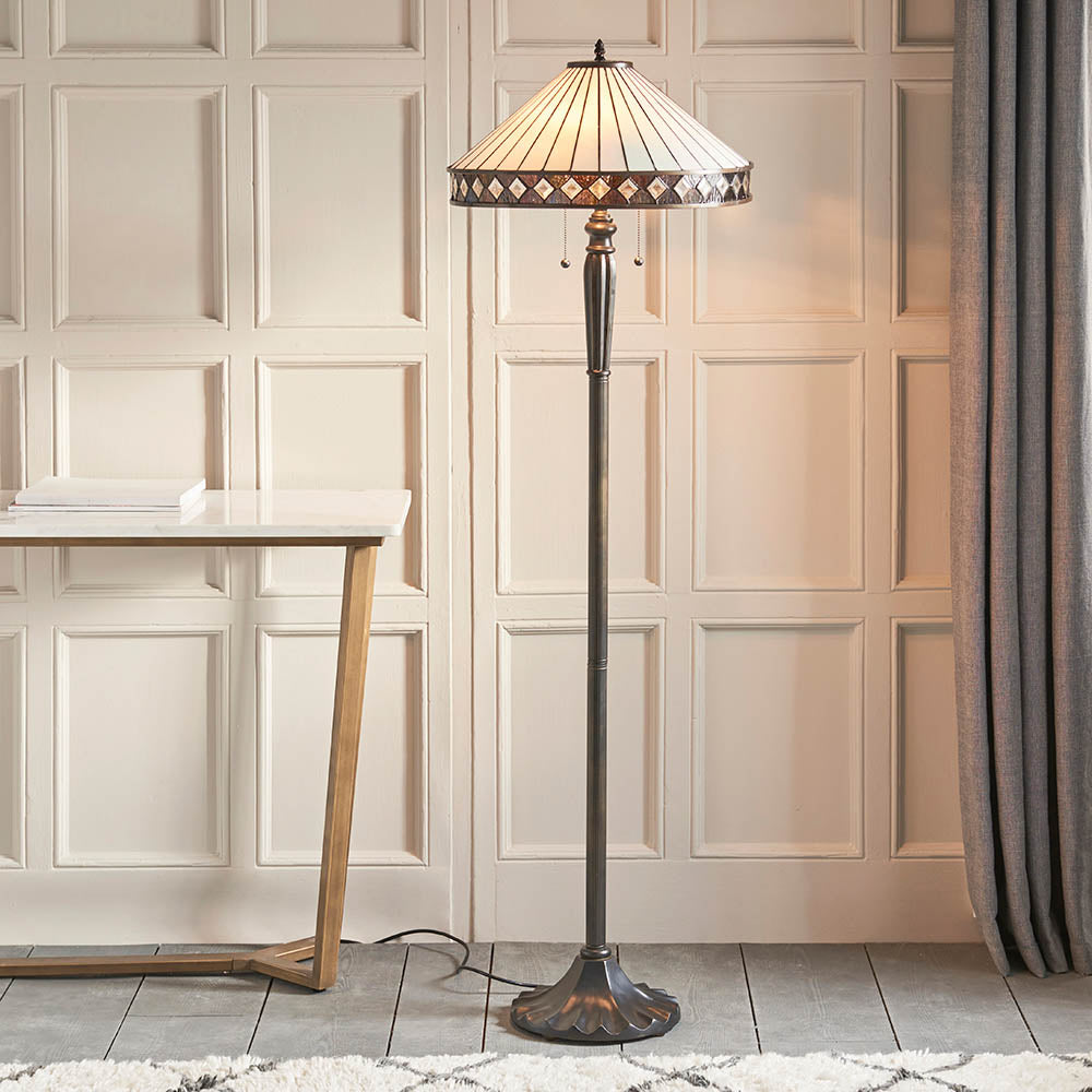 Brindleigh Tiffany Floor Lamp - Multicoloured