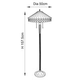 Brindleigh Tiffany Floor Lamp - Multicoloured