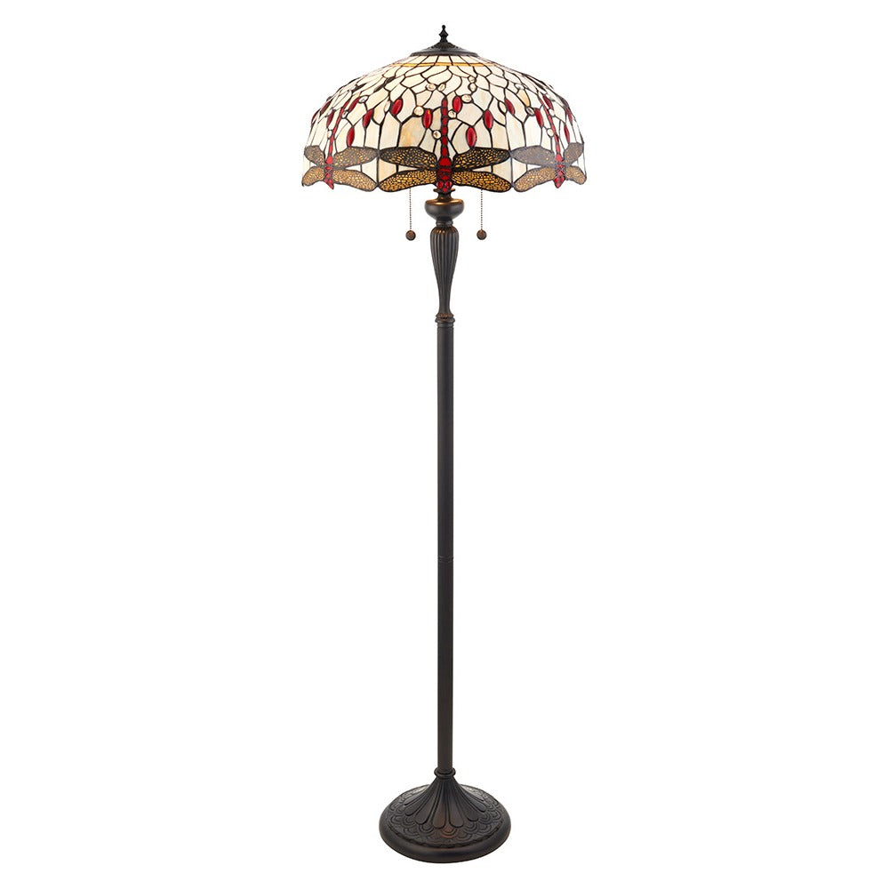 Alderworth Tiffany Floor Lamp - Beige