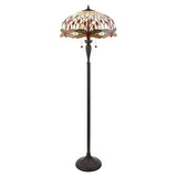 Alderworth Tiffany Floor Lamp - Beige