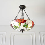 Amberhurst 3 Light Tiffany Inverted Pendant - Multicoloured