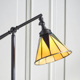 Wistcombe Star Task Tiffany Floor Lamp - Multicoloured