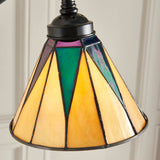 Wistcombe Star Task Tiffany Floor Lamp - Multicoloured