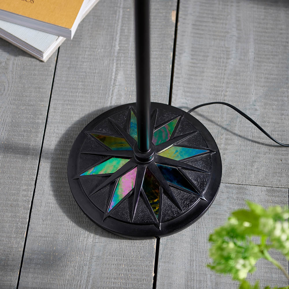 Wistcombe Star Task Tiffany Floor Lamp - Multicoloured