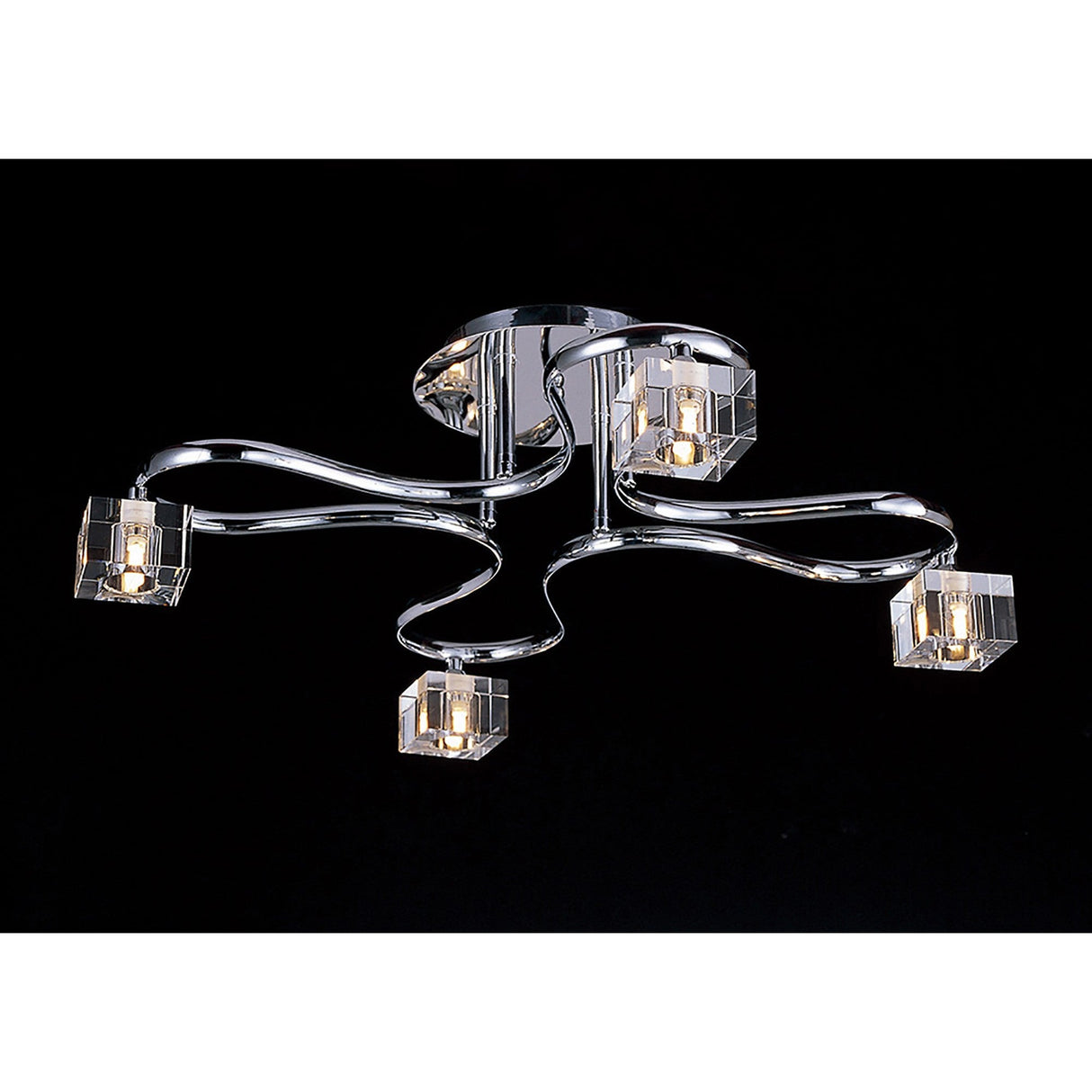 Sisco 4 Light Semi-Flush Ceiling Light – Polished Chrome