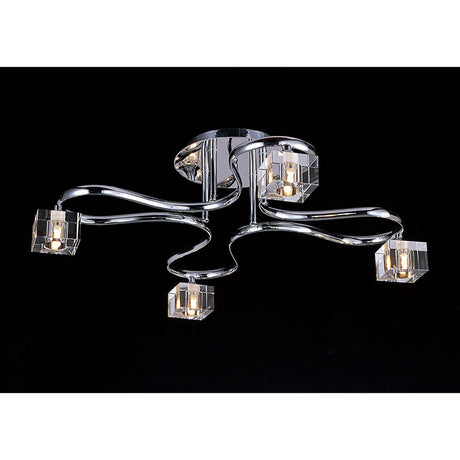 Sisco 4 Light Semi-Flush Ceiling Light – Polished Chrome