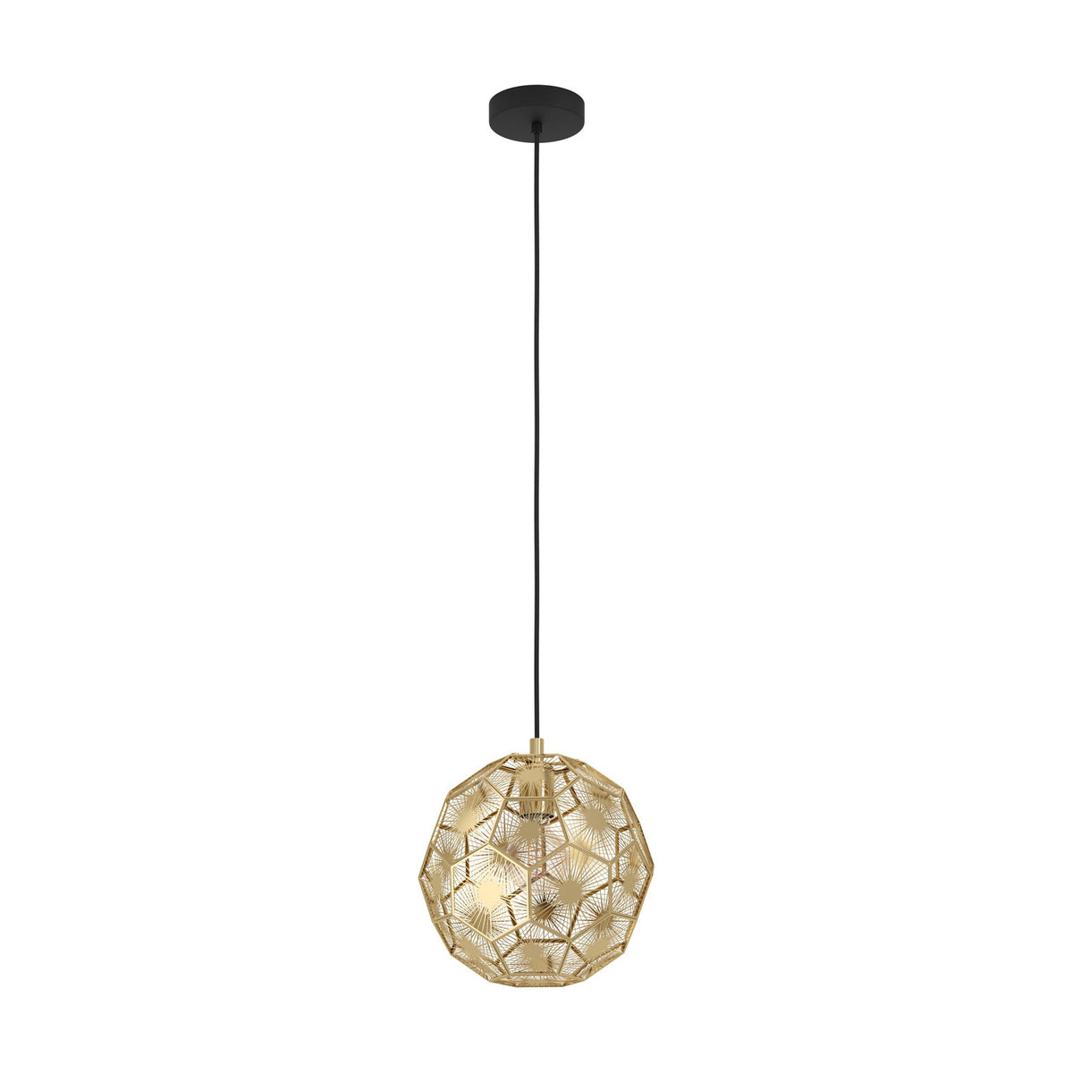 Skoura Pendant Light 30cm - Black & Brass