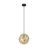 Skoura Pendant Light 30cm - Black & Brass