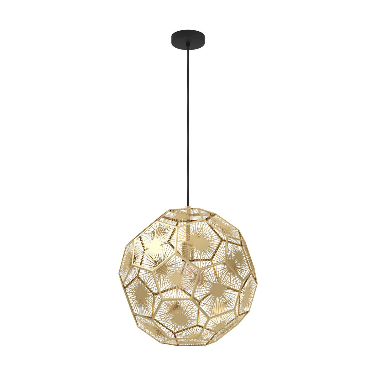 Skoura Pendant Light 50cm - Black & Brass