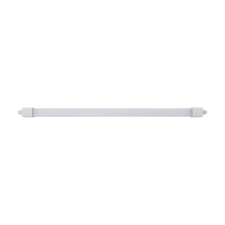 Slim LED Flush Ceiling Light, 115.5cm white plastic batten with full-length diffuser and end caps, shown against a plain white background.