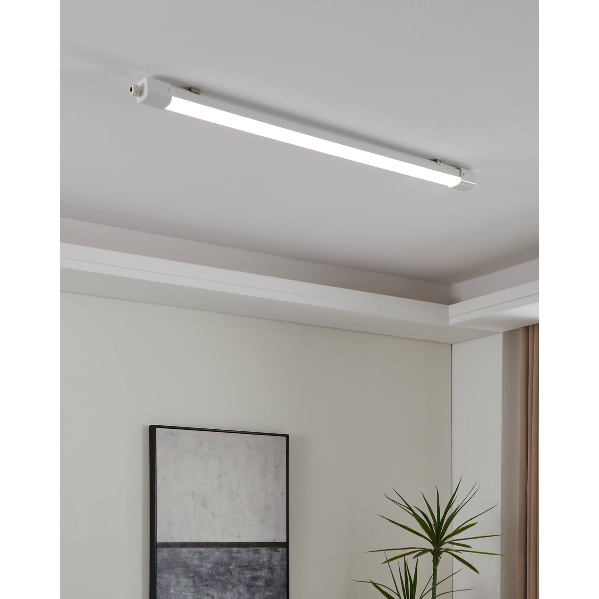 Slim LED Flush Ceiling Light 65cm - White