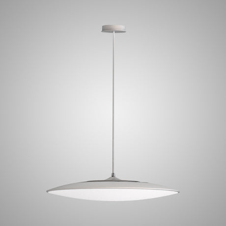 Slim 46cm Round LED Pendant Light 50W 3000K - White
