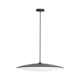 Slim 46cm Round LED Pendant Light 50W 3000K - Black