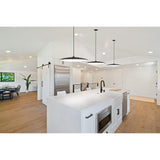 Slim 46cm Round LED Pendant Light 50W 4000K - Black