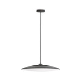 Slim 25cm Round LED Pendant Light 16W 4000K - Black
