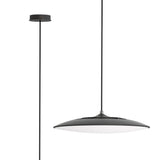 Slim 25cm Round LED Pendant Light 16W 4000K - Black