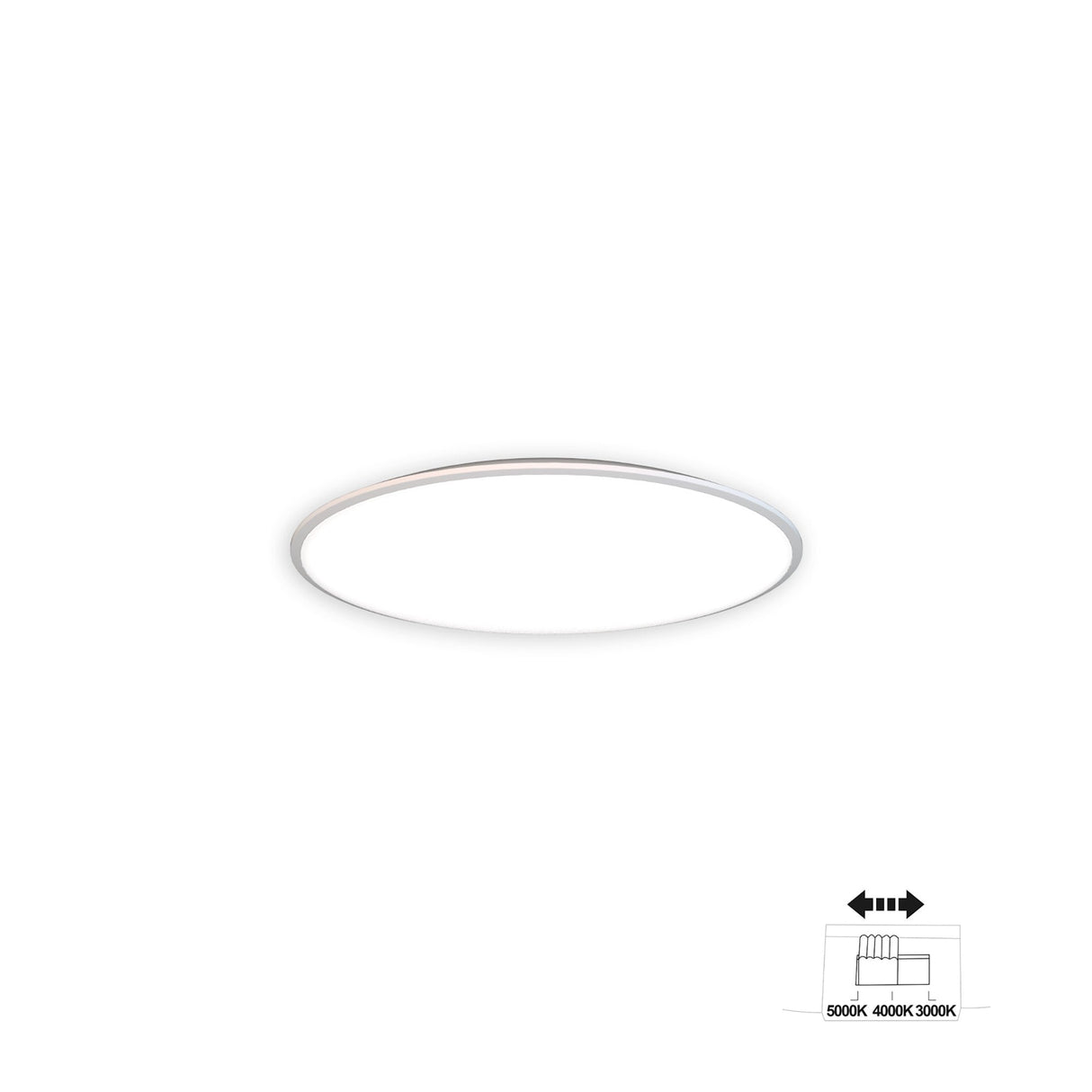 Slim CCT LED Flush Ceiling Light 16W With Switch - White