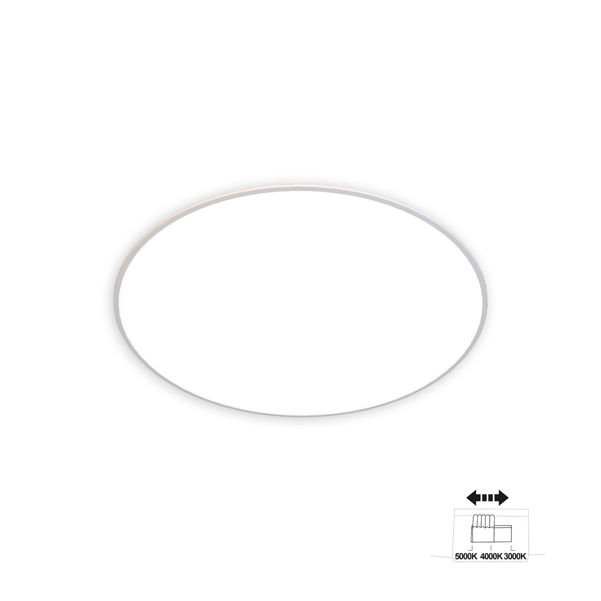 Slim CCT LED Flush Ceiling Light 24W With Switch - White