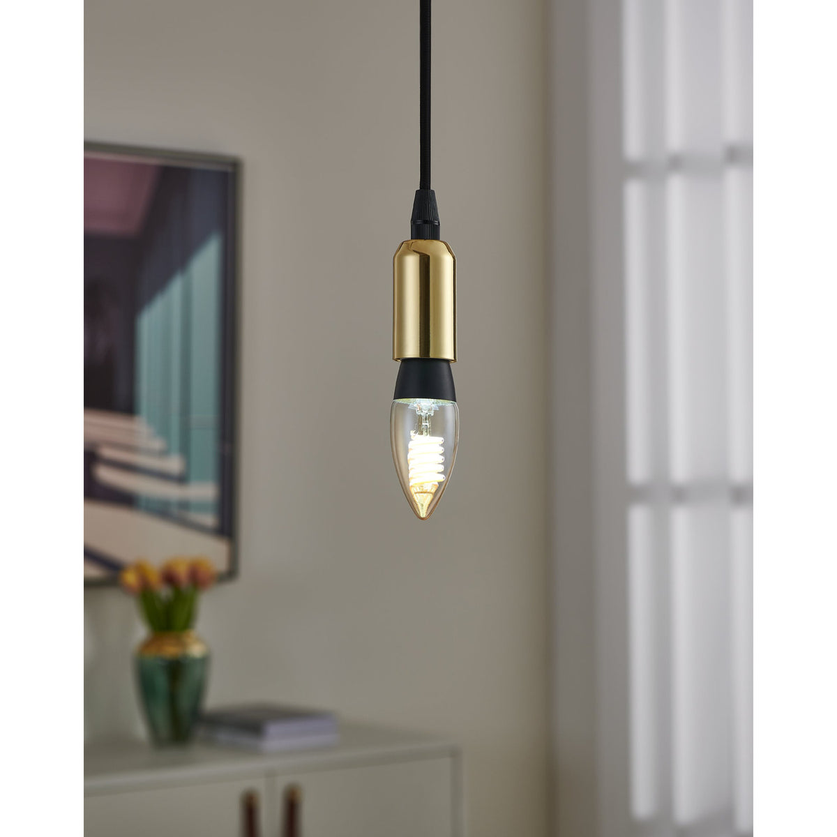 Smart Amber LED Candle Bulb E14 C35 4.9W CCT