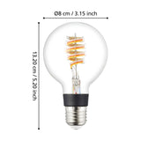Smart Colour Changing LED Globe Bulb E27 G80 4.9W Warm White