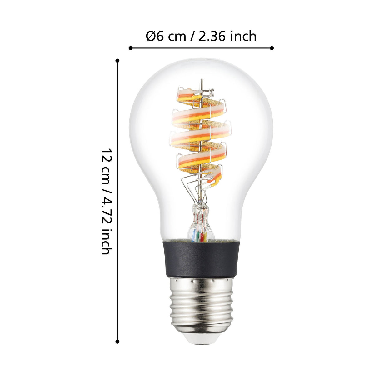 Smart Colour Changing LED GLS Bulb E27 A60 4.9W 400lm Warm White