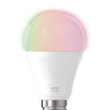 Smart Colour Changing Opal LED GLS Bulb E27 A60 11W, white rounded globe shown glowing in soft multicolour tones against a plain white background.
