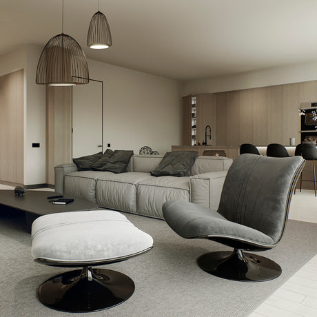 Smart 46cm LED Pendant Light 43W 3000K - Sand Black