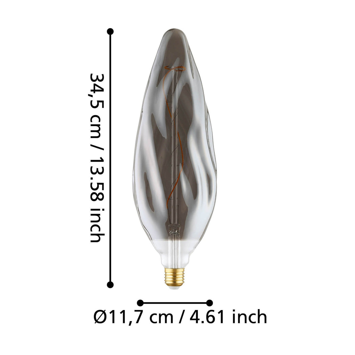 Smoked Dimmable LED Bulb E27 4W 100lm Warm White 11.7cm