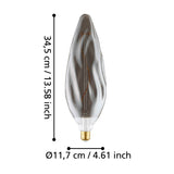 Smoked Dimmable LED Bulb E27 4W 100lm Warm White 11.7cm
