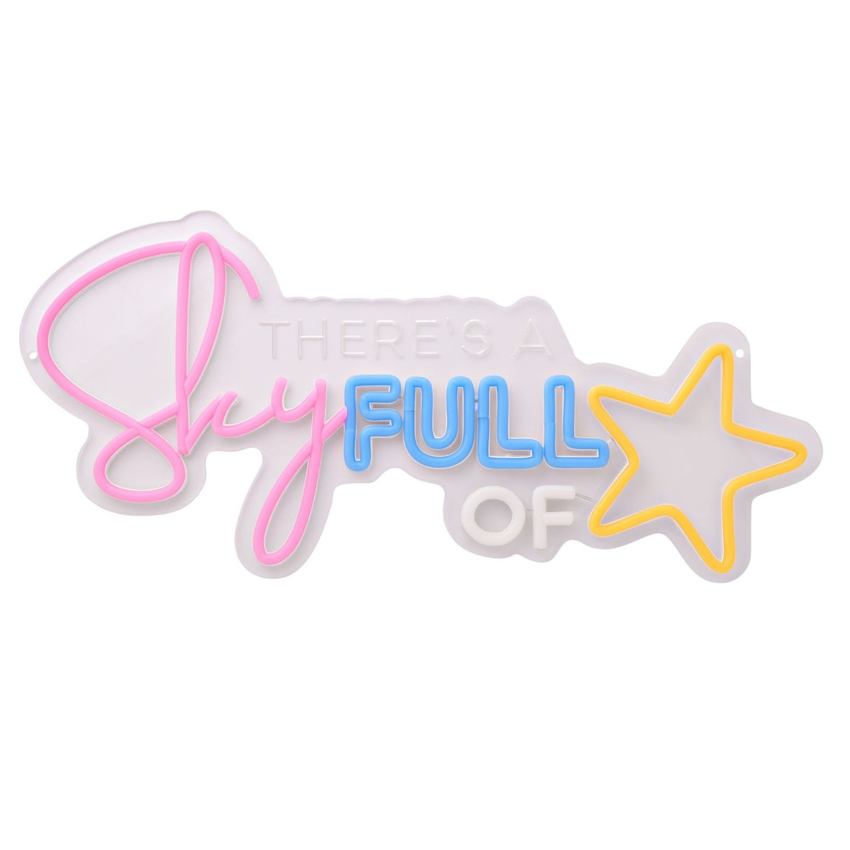 There's a Sky Full of Stars Neon Metal Wall Sign with USB